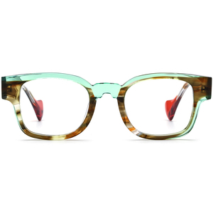 Monture de lunettes Borregls multicolore en acétate pour femme, nouvelle collection 2025, lunettes optiques carrées transparentes pour homme, modèle 19357 - Product Image 4