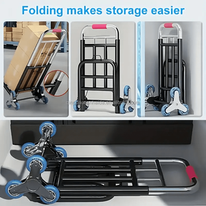 Carretilla de Mano Plegable Resistente con Ruedas <span class=keywords><strong>para</strong></span> Subir Escaleras, Carro Plegable Portátil <span class=keywords><strong>para</strong></span> <span class=keywords><strong>Mudanzas</strong></span>, Viajes, Compras y Uso en la Oficina - Product Image 3