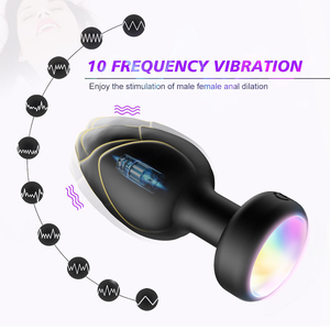 Tapón Anal Inalámbrico a Control Remoto, Resistente al Agua, Luminoso, Vibrador, Colorido, Unisex, para Juego Individual - Product Image 1