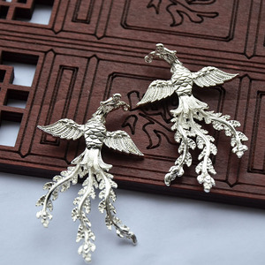 Copper Phoenix Hairpin 43x68MM Plated Antiquity Style <b>Wedding</b> Hair <b>Accessory</b> - Product Image 4