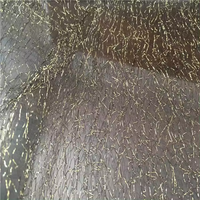 Sliver Gold Metallic Yarn Spider Mesh Fabric Anti-static Knitted 100% Polyester Lightweight for Wedding Curtain Garment Flower