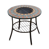 Combinaison de chaise de table d'extérieur en fer pour jardin et cour pour barbecue et pots de fleurs et jardinières