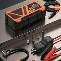 Batterie externe de démarrage d'urgence 10000mAh 1000A pour voiture, camion, moto, avec compresseur d'air, double fonction, grande capacité, LED