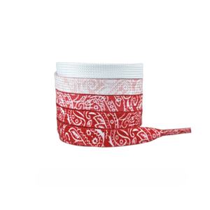 Cordones de poliéster planos con estampado floral degradado colorido personalizado de 8 mm, cordones multicolor para zapatillas de hombre y mujer, venta al por mayor - Product Image 6