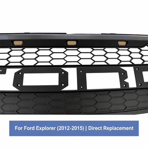 Grille de pare-chocs avant LED Car Explorer, maille noire mate en nid d'abeille avec éclairage pour <span class=keywords><strong>Ford</strong></span> Explorer 2012-2015, kits de carrosserie extérieure - Product Image 3