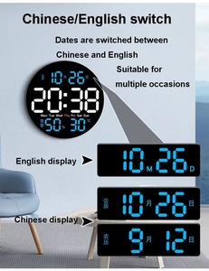 Modern Shaped Electronic Colorful Brightness Adjustable Temperature Display <b>LED</b> Digital Desk Wall <b>Clock</b> USB Powered Home Bedroom - Product Image 5