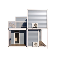 Maison préfabriquée en conteneurs détachable à deux étages, 3 chambres, avec toilettes et salle de bain