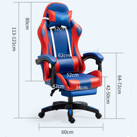 Chaise d'ordinateur de jeu inclinable avec tête amovible et oreiller lombaire, offre spéciale