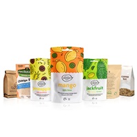 Personnalisé 500 pièces 1000 pièces sac d'emballage alimentaire à faible quantité minimale de commande pochette biodégradable recyclable puce thé café pochette debout