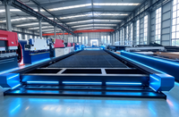 Machine de découpe laser à fibre sur rail au sol 20KW 13035, découpeuse laser grand format pour plaques d'acier épaisses et acier inoxydable