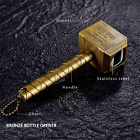 Tire-bouchon de bouteille de bière en argent, marteau multifonctionnel en forme de Thor, ouvre-bouteille en métal