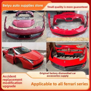 Alta fabbrica originale in fibra di vetro Bodykit per Ferrari 458 488 430 anteriore con montaggio labbro anteriore cofano faro <span class=keywords><strong>auto</strong></span> usata compatibile - Product Image 4