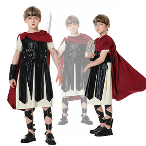 Costume de guerrier romain pour enfants, tenue de scène pour garçons, en fibre de polyester, costume de soldat antique, printemps 2026 - Product Image 1