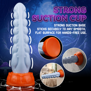 Dildo double couche coloré en silicone épais avec ventouse pour entraînement anal et vaginal, jouet sexuel pour adultes débutants - Product Image 1