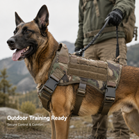 Ensemble Harnais, Collier et Laisse Tactique 3-en-1 pour Chien – Gilet Anti-Traction Robuste avec Poignée MOLLE – Vente en Gros OEM ODM
