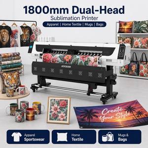 1.8m Sublimation Printer Dual Head Heat Transfer Roll to Roll XP600 I3200 Jersey Polyester Fabric Digital <b>Printing</b> <b>Machine</b> - Product Image 1