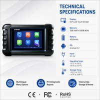 UDIAG A350 4 Sistem OBD2 Scanner untuk Mesin Transmisi ABS SRS Pembaca Kode Diagnostik 6 Reset Oli EPB TPMS Mobil Truk SUV