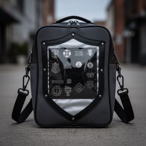 <span class=keywords><strong>Bolso</strong></span> Ita Personalizado con Diseño de <span class=keywords><strong>Alas</strong></span> de Murciélago Gótico, <span class=keywords><strong>Bolso</strong></span> de Coleccionista de Pins Esmaltados de Personajes de Anime para Amantes del Anime, Conveniones y Salidas - Product Image 4