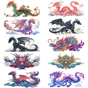 Envolturas UV DTF <span class=keywords><strong>de</strong></span> Dragón, Envolturas Personalizadas con Logotipo <span class=keywords><strong>de</strong></span> Terror, Transferencias UV DTF para Tazas, Adhesivos para Tazas con Transferencia UV - Product Image 5