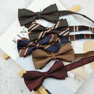 Men Groom Wedding Bow Neck <b>Tie</b> Strap Best Man Wine Red Coffee Color Wedding Suit Shirt Dress Bow Neck <b>Tie</b> for Men - Product Image 2