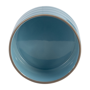 Vaso in ceramica a righe con supporto in legno, fioriera colorata per decorazioni domestiche, ingresso, patio, tavolo, giardino - Product Image 6