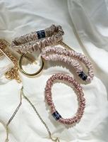 Élastiques à cheveux unisexes en soie de mûrier 100% naturelle, écologiques, durables, doux et vintage, 1 cm, avec emballage OEM de haute qualité