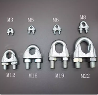 Pince de levage simple en acier au carbone PBL, très polie, malléable, robuste, pour câble métallique, double pince, clips de câble métriques