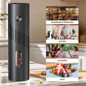 Juego de Molinillos de Sal y Pimienta de Acero Inoxidable a Pilas con Base de Almacenamiento, Luz LED, Diseño de Recarga Superior, Fácil de Rellenar, Mayor Capacidad - Product Image 6