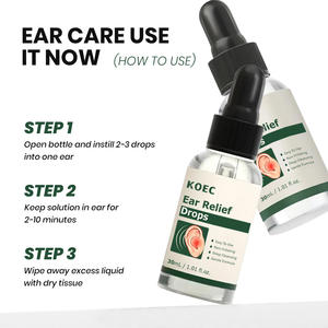Gotas para aliviar los oídos Fórmula suave No irritante Fácil de usar Aceite Gotas para el dolor de oídos Calmante reconfortante para los oídos Alivio OEM Cera para los oídos - Product Image 6