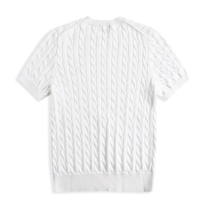 Pull-over décontracté à col rond et manches courtes 100 % coton uni pour homme, collection printemps-été, vente en gros transfrontalière pour jeunes garçons - Product Image 6