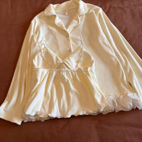 Pyjama élégant 3-en-1 double face en velours pour femme, avec dentelle douce, vêtements de nuit thermiques doux pour l'hiver, tenue d'intérieur