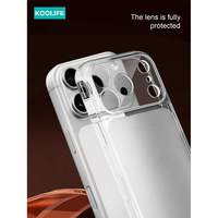 Koolife pour 17promax Coque souple en TPU avec grande fenêtre Protection transparente de l'objectif Blanc Unisexe