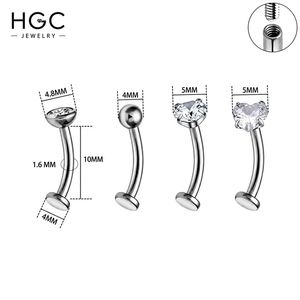 Anello da <span class=keywords><strong>ombelico</strong></span> galleggiante di lusso con zirconi scintillanti, <span class=keywords><strong>piercing</strong></span> per <span class=keywords><strong>ombelico</strong></span> in titanio ASTM F136 con fondo piatto, gioiello minimalista da donna, idea regalo - Product Image 2