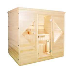 Sauna de Vapor Personalizada para Interiores, de Madera de Hemlock, Moderna, para 3-4 Personas, con Vapor Húmedo, 6KW - Product Image 2