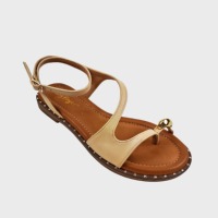 Sandales plates décontractées légères à bout ouvert et à lanières fines, style tong, pour femmes et jeunes femmes