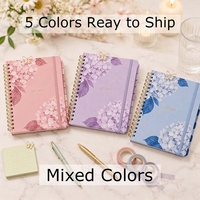 Carnet de notes spirale Yihe New 8,5 x 11 Hortensia avec options de coffret cadeau Noël/mariage disponibles