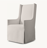 Sassanid OEM Ensemble de salle à manger de luxe contemporain classique américain Ensemble de chaises de salle à manger à jupe Ames en tissu