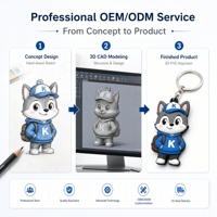 Portachiavi Personalizzato 3D in PVC con Personaggi Anime Kawaii, Produzione OEM ODM, Charm per Borse in Gomma Morbida, Portachiavi a Forma di Animale Cartoonesco per Regalo
