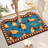 Tapis de sol antidérapant en caoutchouc fabriqué à la machine, en forme de dessin animé, absorbant, écologique, pour salle de bain, four