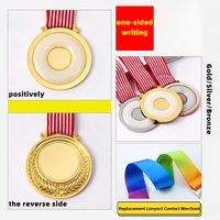 Médailles de sport personnalisées Médailles de participation de gymnastique Métal Or Argent Bronze Fabrication de médailles de participation