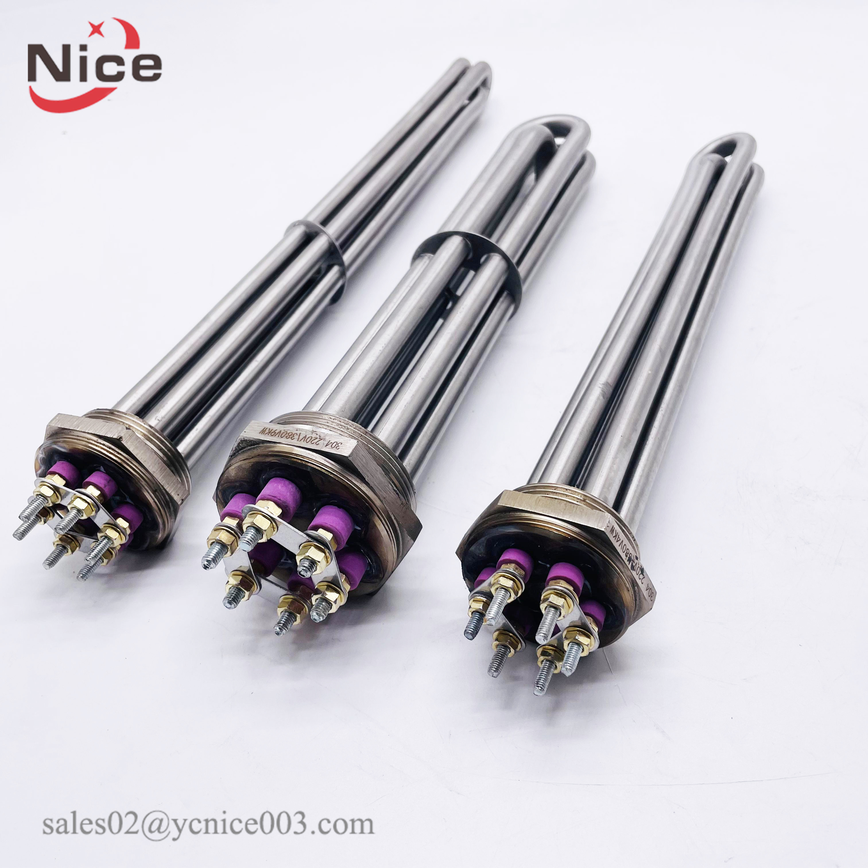 <strong>110V</strong> 220v 380v Electric 1500w 3000w 6000w 9000w 2inch NPT Water Flange Immersion Tubular <strong>Heater</strong> for Oil /Boiler/Water