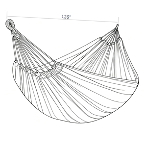 Xách Tay Hiện Đại Ngoài Trời Sợi Dây Thừng Tay Dệt Vải Võng Đồ Nội Thất Ngoài Trời Màu Đen Và Trắng Võng - Product Image 4