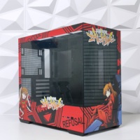 Evangelion Asuka DIY Cartoon Anime Character Case M-Atx Support 360 Water Cooling Sea View Room Customized Cartoon Computer Case