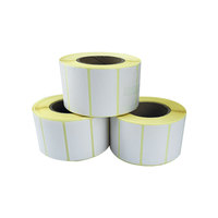 Rollo de Etiquetas Térmicas Directas Personalizadas de 58 mm, 58x60 58x40, Etiquetas Autoadhesivas de Papel Blanco con Código de Barras para Promoción en Supermercados