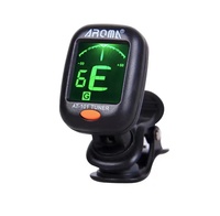 AROMA AT-101 Clip-on Guitar Tuner with CR2032 Battery Included