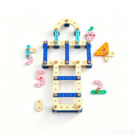 Kit de Construcción de Bloques Modulares de Madera Premium para Niños, Juego Creativo y Educación STEM Temprana