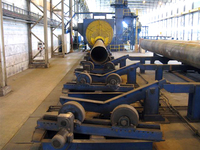 Machine de sablage électrique CE ISO pour tubes en acier, abrasion pour le nettoyage des surfaces de tuyaux, ébavurage et polissage avec moteur