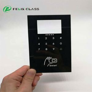 Customized Front Glass Anti-fingerprint Coating Black Printed <b>Smart</b> Touch Pad Keypad Tempered Glass for Digital Door <b>Lock</b> - Product Image 3