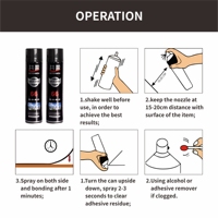 Colle à broder Goowin - Spray adhésif à base de caoutchouc repositionnable pour tissus/textiles, projets de bricolage, artisanat, design artistique