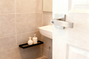 프라이버시 새틴 니켈 헤비 아연 합금 튜블러 레버 락셋 도어락 내구성 및 방수 기능 - Product Image 2